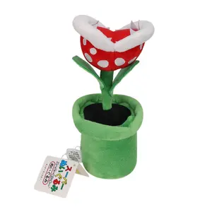 DL1230 Kids Gift Super Mario Piranha Plant Flower Mario And Luigi 20cm 8 Inch Flower Plush Toy