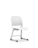Chaise longue ergonomique moderne empilable à prix abordable, dossier en PP et pieds en fer, gain de place, personnalisable OEM pour salle de classe