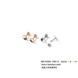 ต่างหูแองเจลิน่า บากัว สแตนเลสสตีลชุบทองเครื่องประดับแฟชั่นสำหรับทุกเพศ - Product Image 1