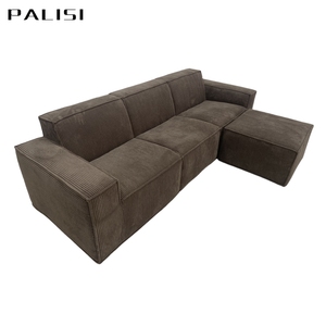 Tipe baru kemasan kotak <span class=keywords><strong>Sofa</strong></span> kompresi ruang tamu Set <span class=keywords><strong>Sofa</strong></span> kain <span class=keywords><strong>corduroy</strong></span> Set <span class=keywords><strong>Sofa</strong></span> Modular kedap udara kopi coklat - Product Image 3