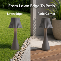 Nouvelle Lampe de Jardin LED Rechargeable 2026, Design Innovant, IP65, Sans Fil, Lumière Blanche Chaude pour Pelouse, Cour, Patio, Terrasse, Décoration d'Entrée