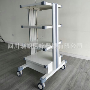 Chariot médical Ruilang en acier inoxydable, 4 niveaux, étagères réglables, silencieux, pour équipement chirurgical - Product Image 3