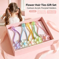 Élastiques à cheveux créatifs DIY en caoutchouc, respectueux des cheveux, avec nœud à paillettes scintillant, faits main, design en paire, pour enfants et filles, accessoire de coiffure amusant pour les fêtes