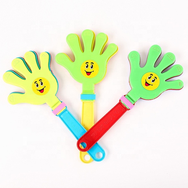 Hot Sale Promotional Kids Toy Cheering Noisemaker Plastic Fan Hand Clapper