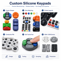 Teclado de Silicona Conductiva Personalizado, Resistente al Agua, con Botones de Goma de Carbono para Control Remoto de TV, Fabricación OEM/ODM