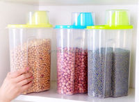 Boîte de rangement transparente en plastique pour aliments secs, distributeur de céréales avec tasse graduée et bec verseur, organisateurs de garde-manger de cuisine