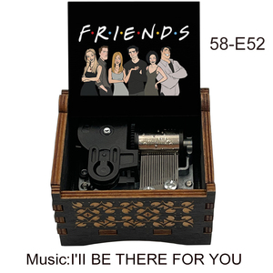 Friends TV Show Cajas de música de madera <span class=keywords><strong>Estaré</strong></span> <span class=keywords><strong>allí</strong></span> para ti Amigos musicales Cumpleaños Oficina en casa Regalo decorativo - Product Image 4