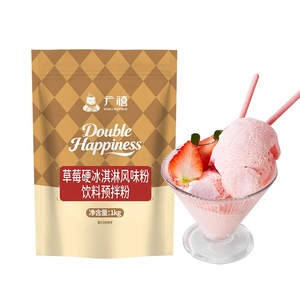 1 kg de Mezcla de Polvo para Helado Duro con Rico Sabor a Fresa, 0 Grasas Trans, Fácil de Preparar, Premix para Helado Casero, Postres <span class=keywords><strong>y</strong></span> Té de Burbujas - Product Image 2