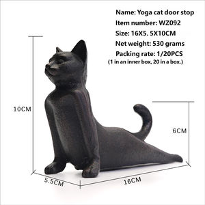 Butée de porte personnalisée en fonte, motif chat mignon, antidérapante, pour animaux de compagnie, ou en forme de <span class=keywords><strong>souris</strong></span>, décorative - Product Image 5