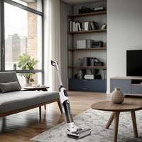 Aspirateur à main sans fil 3 en 1 pour sols humides et secs, moteur sans balais, affichage LED haute puissance, autonomie de 50 minutes, pour la maison et l'hôtel