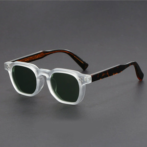 Thiết kế mới cá nhân Stylish màu hợp thời trang màu xanh lá cây rùa vuông UV400 thoải mái bền kính mát dành cho nam giới và phụ nữ - Product Image 5