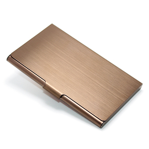 Blu argento nero rosa oro antico bronzo colore rame acciaio inossidabile nome porta carta di credito in metallo regalo scatola di articoli per le imprese - Product Image 4
