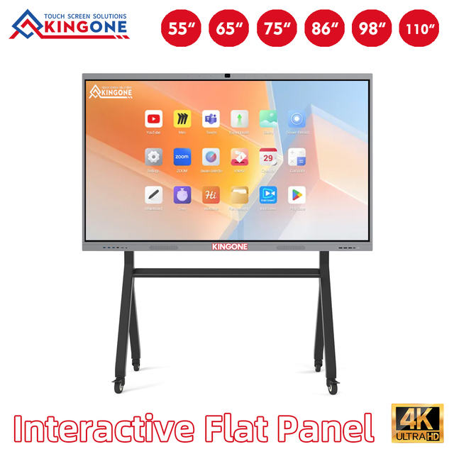 China 65 75 86 Inch 4K UHD Interactive Flat Panel Digital Whiteboard Smart Board Infrared Touch Screen Display