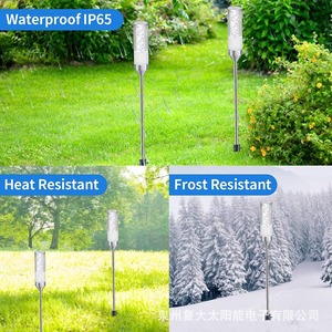 Solar Led Lawn Light Stainless Steel Remote Control Waterproof Ip65 Outdoor Garden <b>Landscape</b> <b>Lighting</b> - Product Image 1