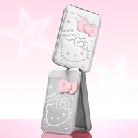 Étui magnétique Hello Kitty pour cartes et documents d'identité, pochette mignonne, support portable pour l'extérieur et les affaires