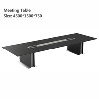Table de réunion ovale à extrémités arrondies, bureau de conférence de qualité E0, mobilier de bureau commercial