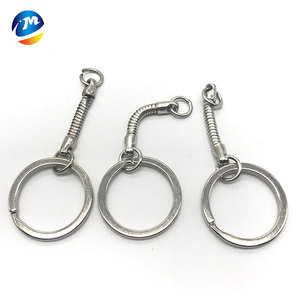 Llavero de Anillo Plano de Hierro Plateado con Cadena Galvanizada y Acabado Zincado, Precio de Fábrica - Product Image 6