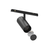 Système d'éclairage sur rail LED à angle réglable [sans scintillement] avec spots COB, lampes sur rail à intensité variable, pour magasins commerciaux modernes GU10