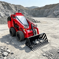 Anpassbarer Skid-Steer-Lader-Steinrechenlöffel, Mini-Skelett-Löffelaufsatz für die Baustellenreinigung