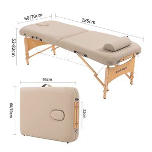 Cama de masaje plegable, cama de terapia portátil Tuina, cama portátil para moxibustión, bordado y tatuajes, cama portátil de belleza. - Product Image 6