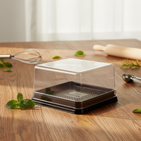 Gobelet en plastique en gros avec couvercle, récipient transparent pour tiramisu, boîte à gâteau en acrylique, prix d'usine, boîte d'emballage