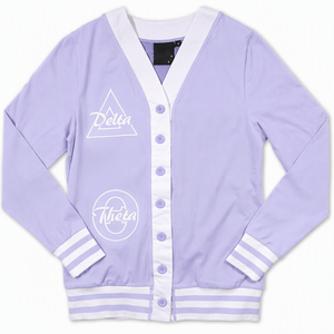 เสื้อคาร์ดิแกนถักสำหรับผู้หญิงปี 2026 คอวี สีน้ำเงินและสีขาว ขายส่ง - Product Image 2