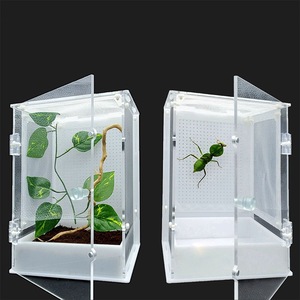Transparentes Acryl Modernes Outdoor-Terrarium für Reptilien & Insekten Geräumiges Terrarium für Eidechsen, Skorpione, Mantis & <span class=keywords><strong>Vivarium</strong></span>-Landschaftsgestaltung - Product Image 1