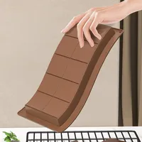 10 trous antiadhésifs bricolage outils de cuisson formes rectangulaires moules à biscuits en silicone pour la cuisson à la maison de bonbons et biscuits outils de gâteau