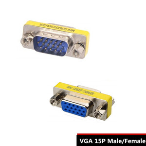 Vga 15p Male/Male Mini Gender Changer <b>Adapter</b> Zinc Alloy <b>Plug</b> In Connector - Product Image 5