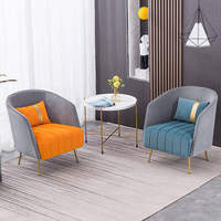 Fauteuils de détente Wing Gold, ensemble de meubles nordiques de luxe, fauteuil moderne en velours et métal, canapés d'appoint pour salon et maison