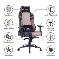 Chaise de gaming ergonomique haut de gamme très vendue avec accoudoirs 4D, repose-pieds en cuir PU respirant, inclinable et réglable en hauteur