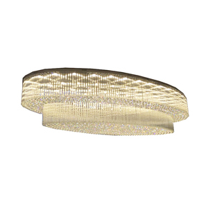 Chrome Đèn Chùm Pha Lê Trần Lớn Ánh Sáng Gắn Đèn Chùm Hiện Đại Led Chiếu Sáng Cố Định Được Thực Hiện Tại Trung Quốc Sản Phẩm Mới 2020 - Product Image 6