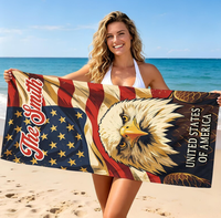 Serviettes de plage surdimensionnées, 250 Years Patriotic, douces, absorbantes, à séchage rapide, pour adultes, hommes et femmes