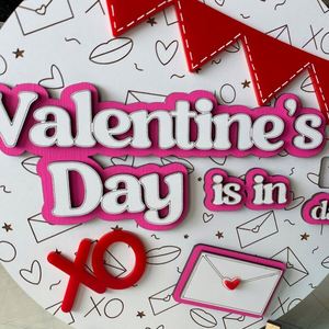 Letreros Decorativos para Mesa de San Valentín, Letrero de Cuenta Regresiva para el Día de San Valentín con Números Autoadhesivos - Product Image 3