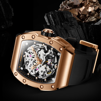 Montre mécanique automatique pour homme Bonest Gatti B5 BeFine, verre saphir, étanche 30M, bracelet en caoutchouc, réserve de marche de 42H, BG9905