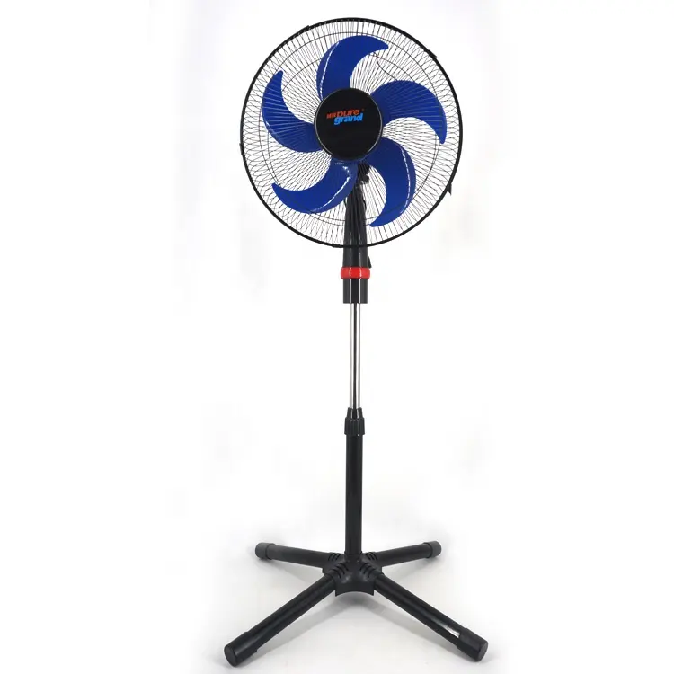 Industrial cooling 3 speed setting 16 safety 5 blade outdoor electric high speed height adjustable new design stand fan