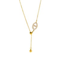 Nouveau Style coréen japonais élégant Simple collier en acier inoxydable pour les femmes lumière luxe tirer clavicule chaîne avec sens haut de gamme