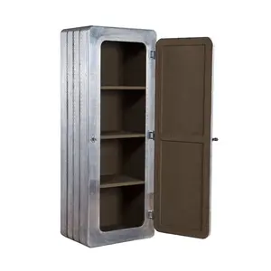 Large Aluminium Storage Box Metal Trunk Box With Door Drawer Chest