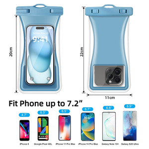 Pochette étanche flottante IPX8 pour téléphone, <span class=keywords><strong>sac</strong></span> étanche transparent avec écran tactile pour iPhone 16 15 14 Pro Max Samsung S24 Ultra S23 Plus - Product Image 2