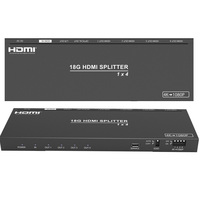 Répartiteur/Extender 1x4 18 Gbit/s 2.0 avec décodage audio et prise en charge 4K pour système domotique et lecteur Blu-ray