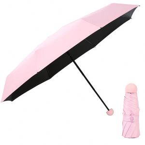 Custom Small Folding Umbrella Wholesale Five-Fold <b>Sun</b> and Rain Use Capsule <b>Sun</b> Protection Pocket Umbrella - Product Image 3