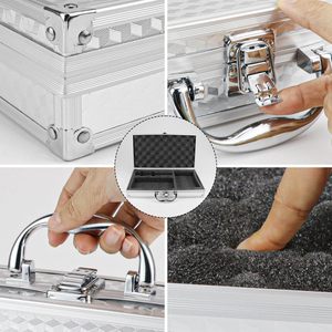 <span class=keywords><strong>Estuche</strong></span> de Aluminio con Cierre, Maletín Rígido de Metal Portátil, <span class=keywords><strong>Estuche</strong></span> Profesional <span class=keywords><strong>para</strong></span> Cortadora, Maletín de Aluminio con Espuma Ondulada - Product Image 4