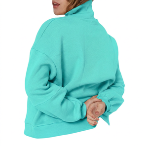 Pull à manches longues confortable pour femme, style décontracté, col montant, sweat-shirt de luxe, tissu de qualité supérieure - Product Image 2