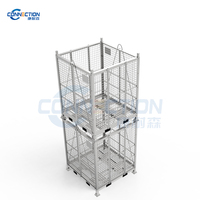 Caisse de stockage pliable en treillis métallique galvanisé portable pour entrepôt frigorifique et équipement de stockage de marchandises
