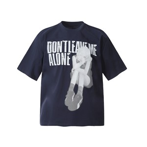 T-shirt oversize Y2K Anime avec imprimé graphique 'Don't Leave Me Alone', style vintage décontracté, manches courtes, unisexe, streetwear, logo personnalisé - Product Image 1