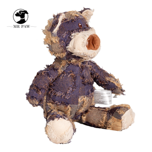 Jouet pour animaux de compagnie en coton et latex écologiques, ours réaliste et adorable, disponible en DEM/DOM, pour chats et chiens, <span class=keywords><strong>par</strong></span> PETBUCK - Product Image 1