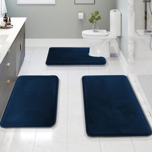 Super Soft Absorbent Dust-free Memory Foam <b>Bathroom</b> <b>Mats</b> Non Slip Bath Rug Runner for Shower Tub Floors - Product Image 6