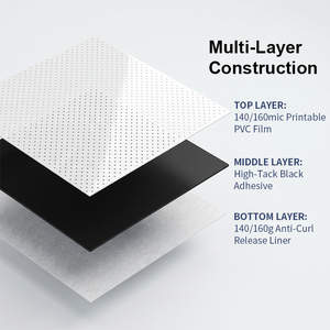 Vinile stampabile in lattice One Way Vision con pellicola perforata rimovibile 70/30 per finestre, ideale per la privacy su vetri di uffici e grandi superfici - Product Image 3