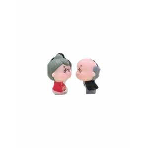 Cute Grandparents Figurines Resin <b>Miniature</b> Decorative Ornaments For Home Birthday Gift 4 Color Options Compact Design - Product Image 5