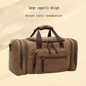 Sac de voyage extérieur de style européen et américain, sac à main en toile, sac bandoulière, sac de bagages portable, insert pour chariot, sac grande capacité - Product Image 2